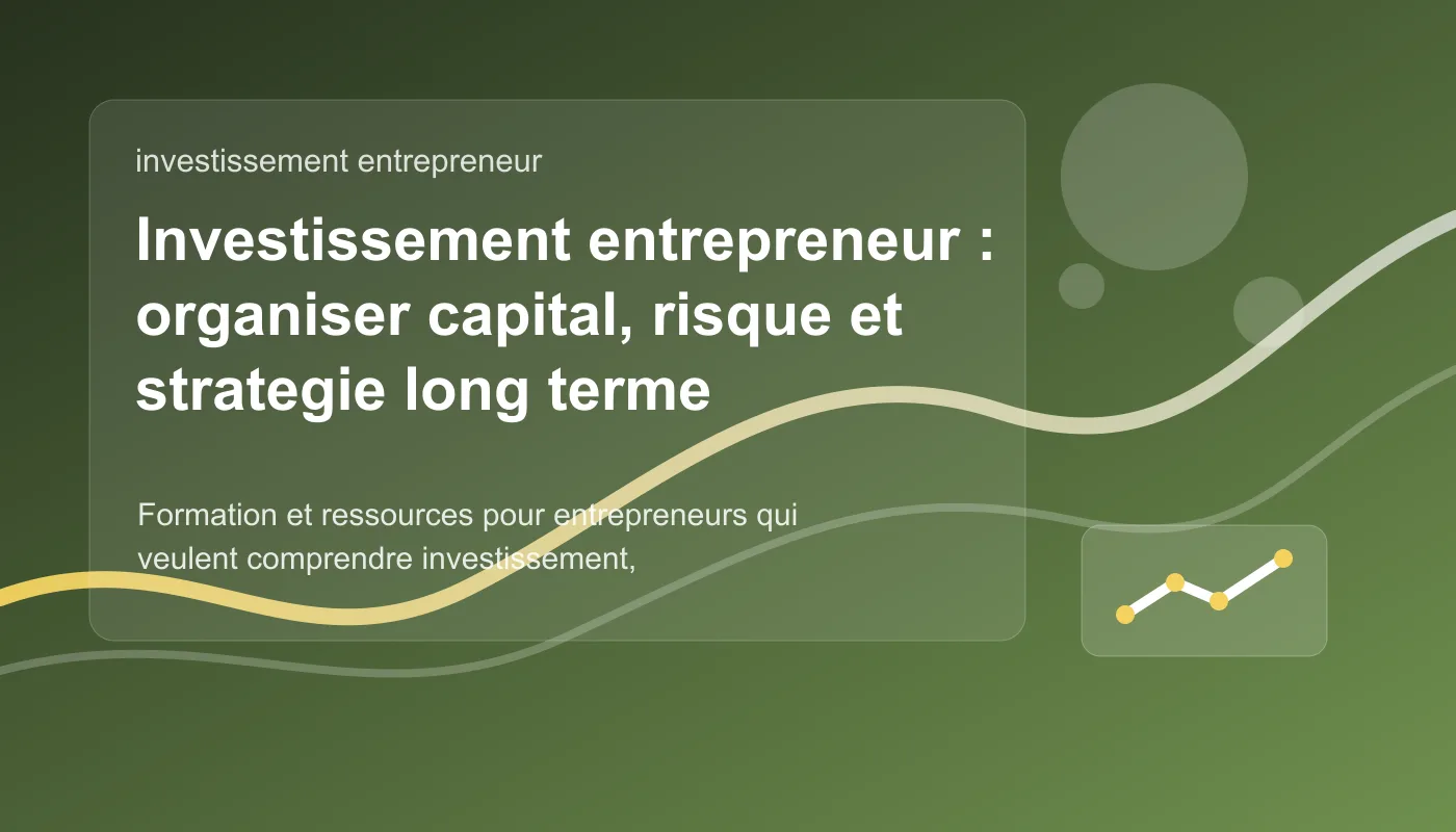 Investissement entrepreneur pour organiser capital risque et diversification